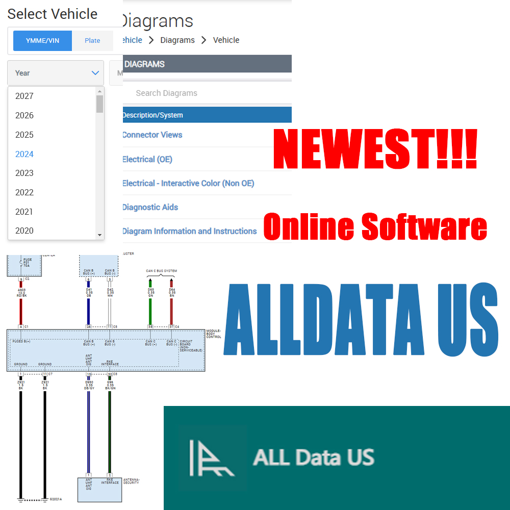 Workshop Tools Diagram - 2026 Alldata US Volledige Versie Online