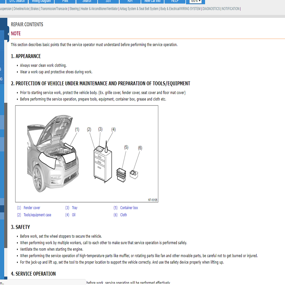 Online account voor Su-baru S- - Workshop Tools Diagram recensie en prijs