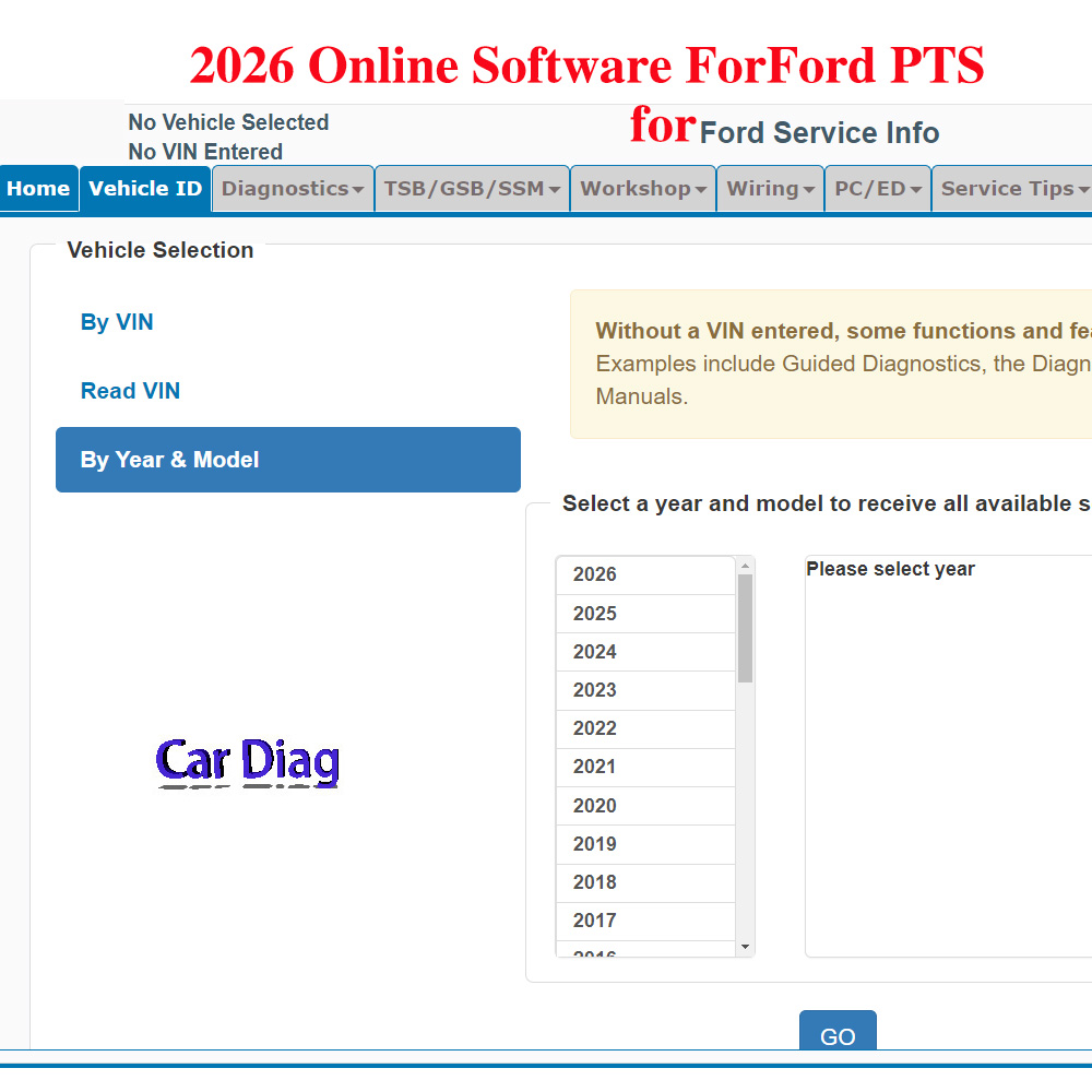 2026 Online software voor Ford - Workshop Tools Diagram recensie en prijs